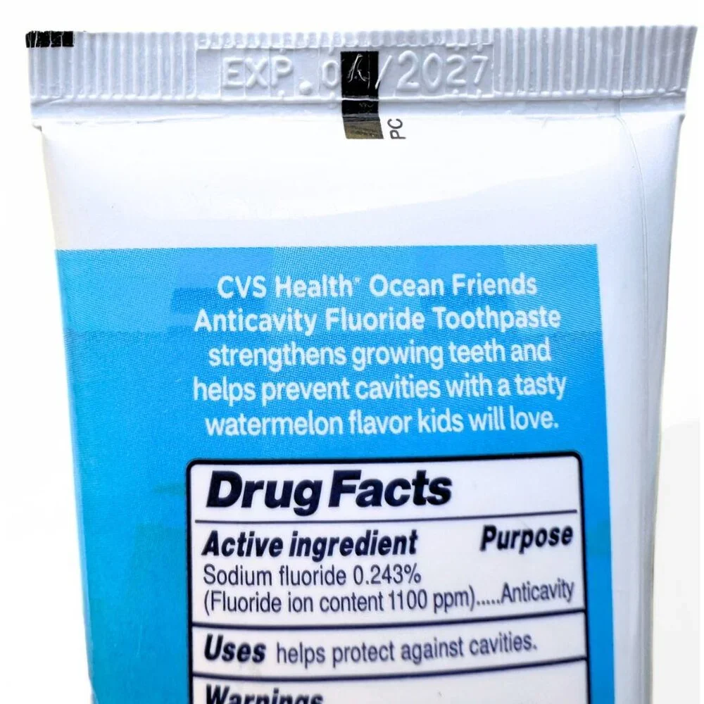 CVS HEALTH Toddler Sea Friends Toothpaste and 2 Soft Standup Toothbrushes NEW